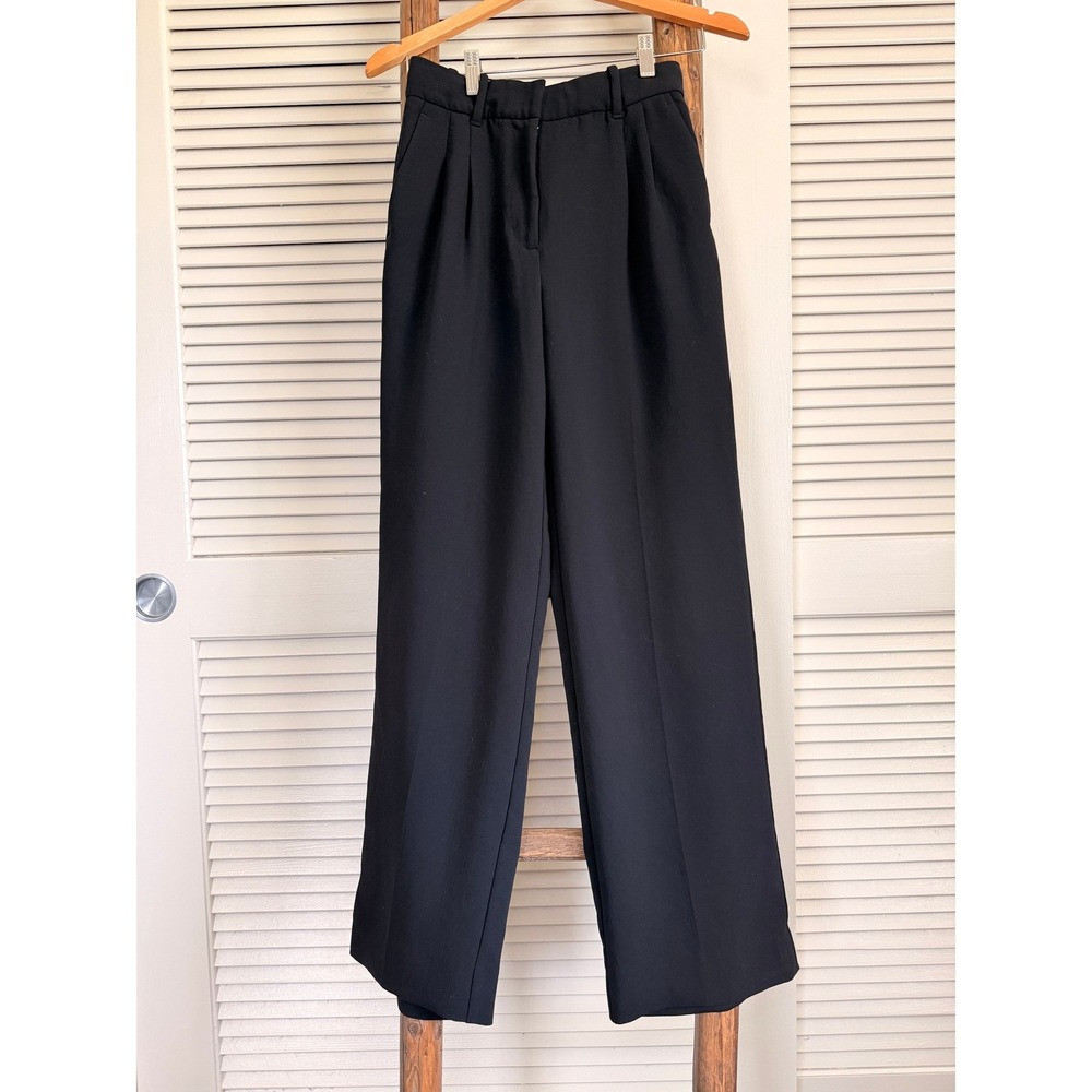 Wilfred Black High-Waist Wide-Leg Trousers